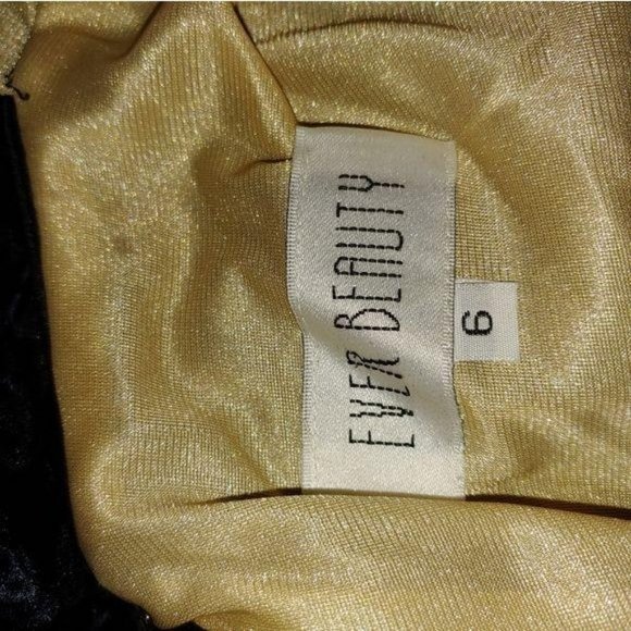 Navy Blue Textured Lace Floor Length Dress Size 6 - Picture 4 of 12